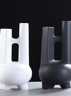 现代几何抽象瓶饰品家居样板房艺术插器饰品