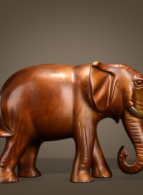 铜金岁月铜大象一对家居饰品工艺品办公室玄关酒柜铜制品摆设