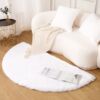 Wind semicircle carpet living room coffee table mat bedroom bedside blanket soft children's room love plush floor mat