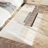 Bedside carpet, bedroom style children's long strip carpet, thickened wabi-sabi cream floor mat in front of the bed