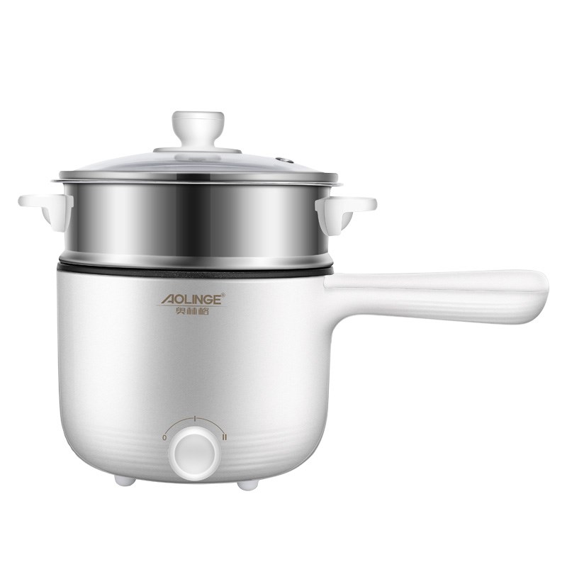 奥林格宿舍寝室学生电煮锅多功能家用单人一体电热小火锅煮面1人2 - 图1