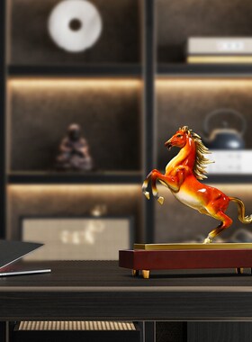马到成功铜马办公室客厅玄关招财饰品公司乔迁业礼品