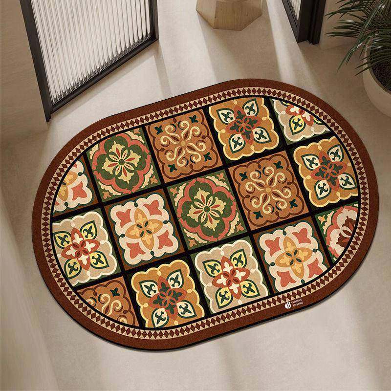 法式复古浴室地垫硅藻泥吸水垫卫生间门口防滑脚垫厕所门垫,淘宝优惠券,粉丝福利购,淘宝优惠卷