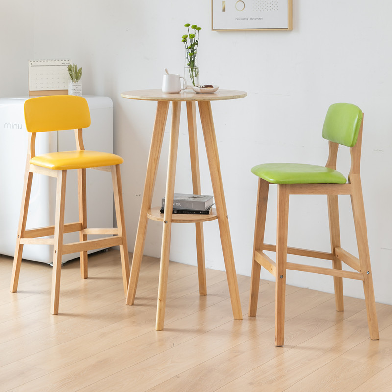 简约实木圆吧台阳台靠窗酒吧桌椅美式商用高台桌家用高脚桌椅组合,淘宝优惠券,粉丝福利购,淘宝优惠卷