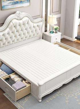 主卧欧式实木床直销.双人床主卧大床家用.单人床轻奢婚床