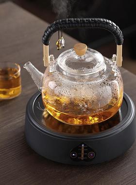 新款煮茶器提梁玻璃蒸煮茶壶泡茶烧水壶全自动保温电陶炉套装