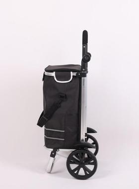 爬楼梯大容量加高加大号购物车铝合金小拉车拉杆车家用手拉拖