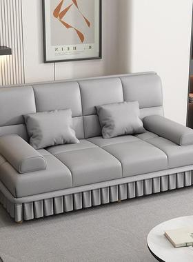 沙发床可折叠布艺双人三人客厅小户型出租房科技布猫爪皮现代简约