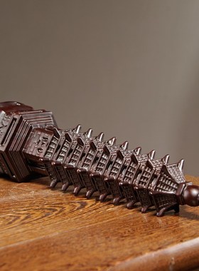 黑檀木雕文昌塔摆l件实木雕刻家居客厅办公书房装饰摆设红木工艺