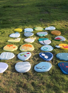 创意卡通二十四节气户外庭院脚踏石幼儿园草坪防滑公园.垫脚石装