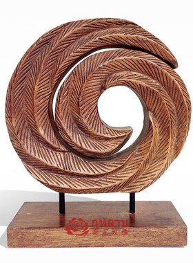 实木手工艺品桌面摆件客厅电视A柜酒柜家居饰品创意复古田园风装