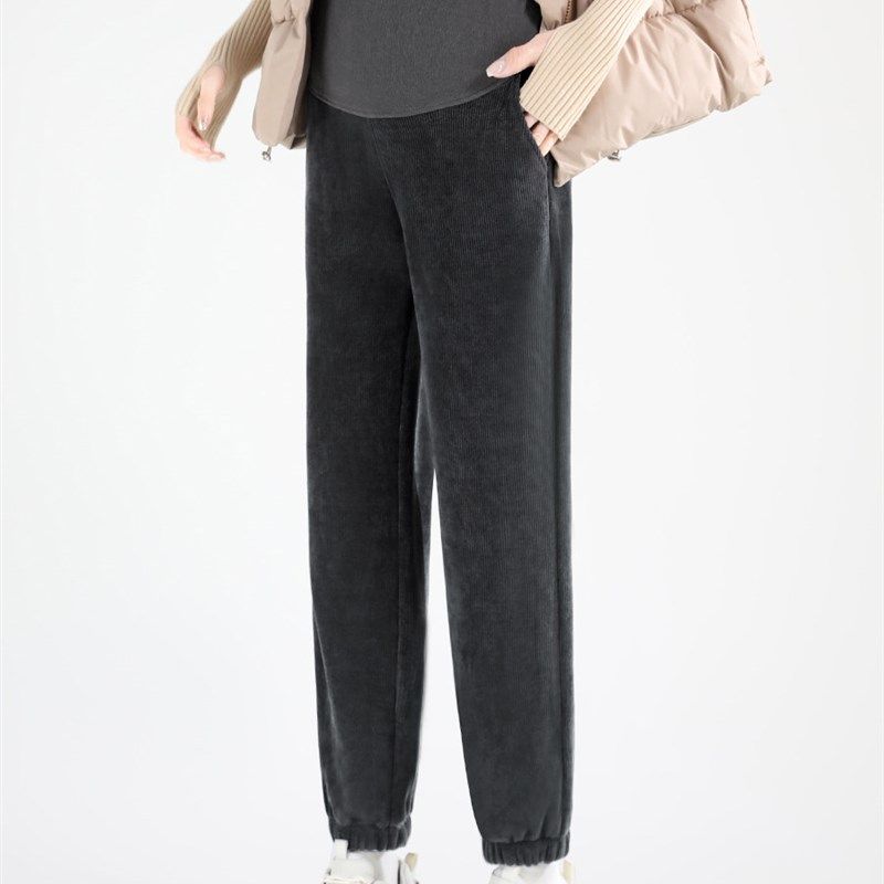 孕妇裤子秋冬外穿运动裤小个子秋季大码长裤冬季加绒加厚宽松卫裤,淘宝优惠券,粉丝福利购,淘宝优惠卷