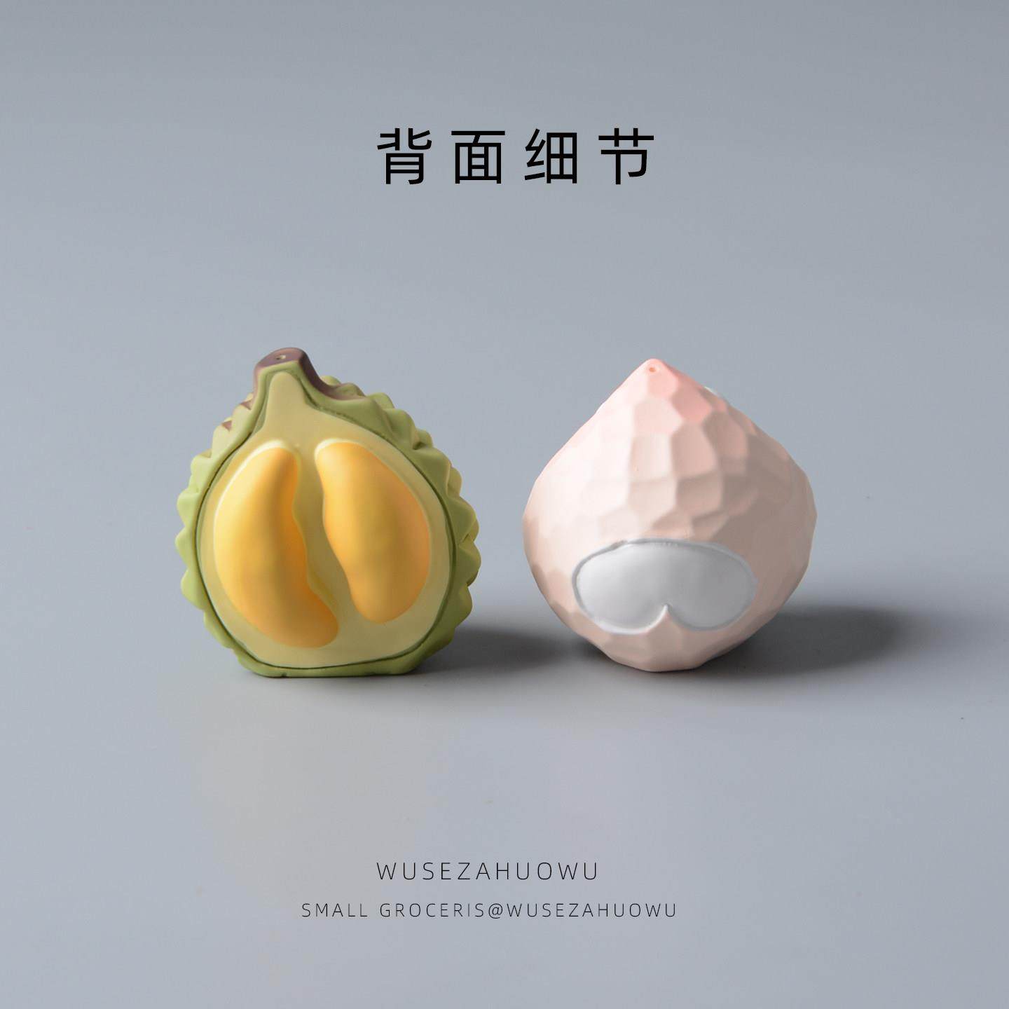 榴莲木雕风可爱水果摆件西瓜桃子车载装饰品汽车中控台电脑屏幕女,淘宝优惠券,粉丝福利购,淘宝优惠卷