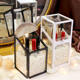Internet celebrity glass beauty brush barrel non-acrylic transparent makeup brush barrel desktop dormitory cosmetic storage and organization