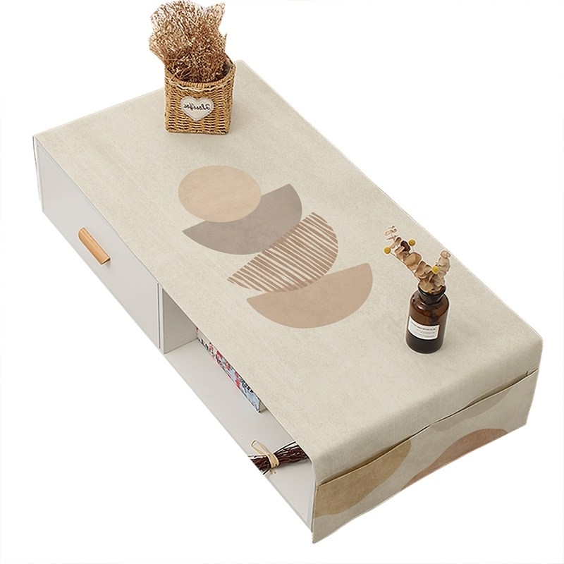 侘寂风 茶几桌布客厅桌垫防水防烫茶几布盖布盖巾棉麻收纳口袋,淘宝优惠券,粉丝福利购,淘宝优惠卷