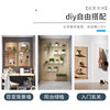 Solid wood hole board entry custom entrance wall storage rack wooden study partition storage rack living room display rack