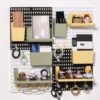 Perforated board no punching wall hanging fixed storage rack w desktop dormitory kitchen bathroom wall partition wall hanging storage