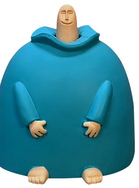 李子熟了蓝c胖中指摆件女生送礼物男生朋友同事搞笑沙雕好玩的东