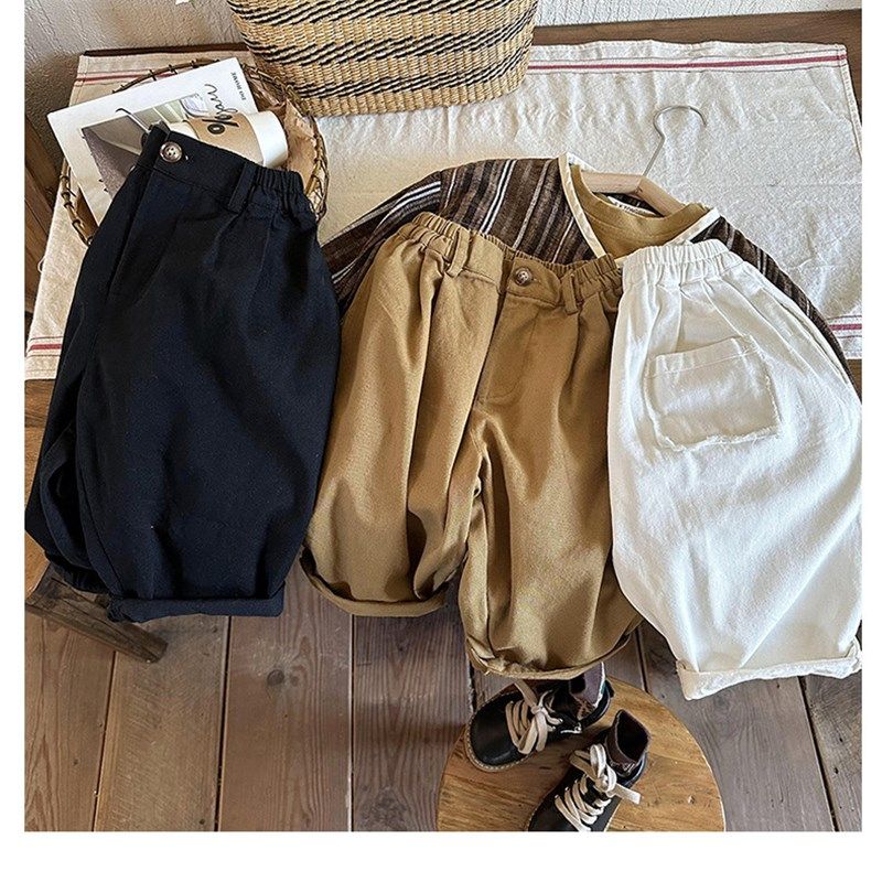 帅气潮搭时髦感休闲裤~韩国儿童纯棉宽松工装裤男女童宝宝哈伦裤,淘宝优惠券,粉丝福利购,淘宝优惠卷