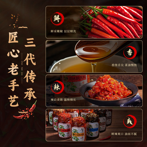 【老实人】江西特产辣椒酱本地朝天椒蒜蓉辣酱原味拌面酱火锅蘸料 - 图0