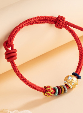 星星纯银925编织手绳新中式转运