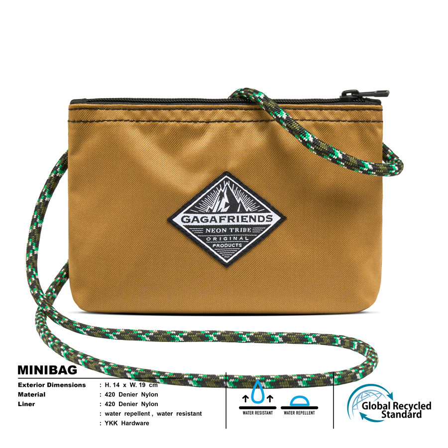 GAGAFRIENDS泰国潮牌拉链包ins小众单肩斜挎零钱包手机尼龙包,淘宝优惠券,粉丝福利购,淘宝优惠卷