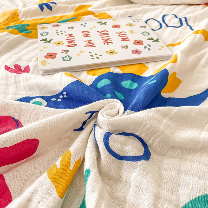 儿童毛毯全棉六层纱布毛巾被婴C儿宝宝空调盖毯幼儿园午睡毯子,淘宝优惠券,粉丝福利购,淘宝优惠卷