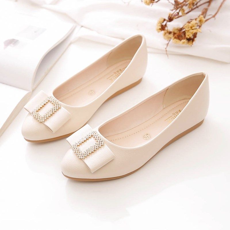 平底鞋女a2025新款春秋女鞋百搭浅口妈妈鞋软皮豆豆鞋软底防滑单,淘宝优惠券,粉丝福利购,淘宝优惠卷