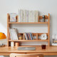 Bookshelf on desk store shelf multi-layer desk q desk storage shelf solid wood primary school student desktop telescopic double layer