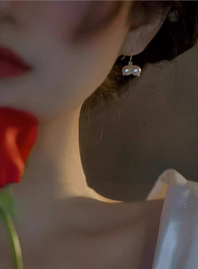 Meliades/墨利亚925银针淡水珍珠耳钉女士耳环耳饰生日礼物送女友