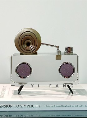 一匚样板间水晶音响收音机家居装饰音乐题售楼处客厅书房摆件