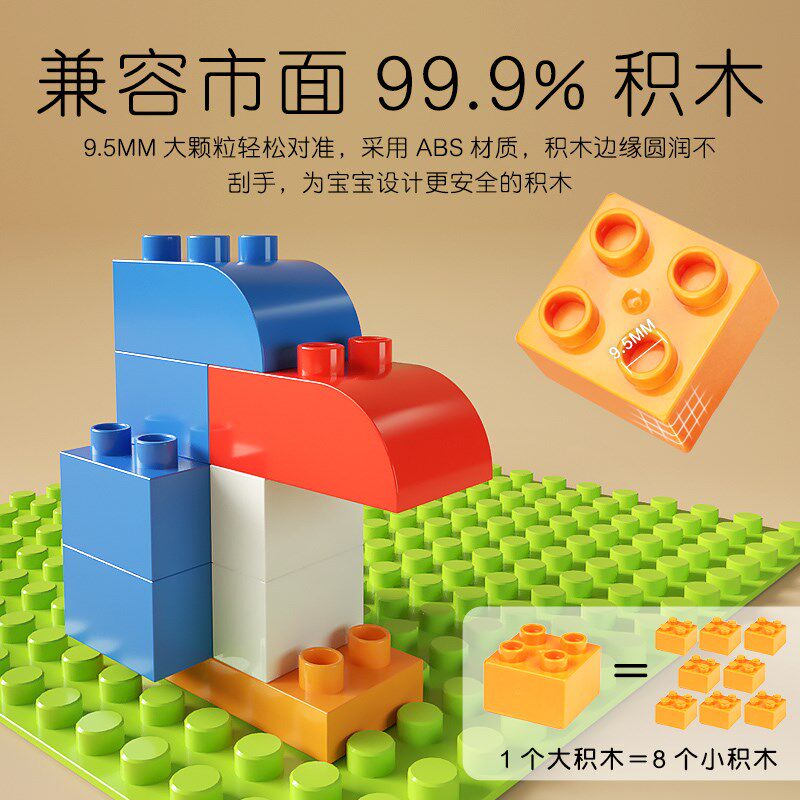 梦启点儿童大颗粒积木2岁宝宝3塑料1拼图4男孩R5女孩拼装益智玩具,淘宝优惠券,粉丝福利购,淘宝优惠卷