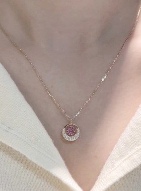 跳动的心999纯银项链女2025新款爆款莫比乌斯圆环吊坠锁骨链闺蜜