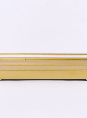 新中式铁艺金属摆件样板间售楼处设计师款软装饰品书房长方形摆设