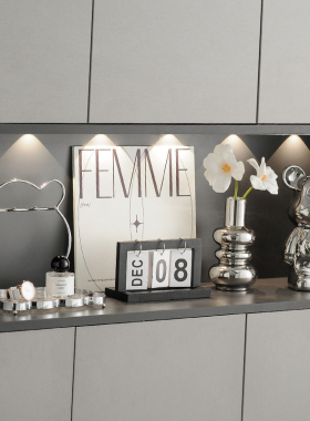 入户进门口轻奢高端玄关钥匙收纳摆件鞋柜玄幻锁匙走廊桌面装饰品