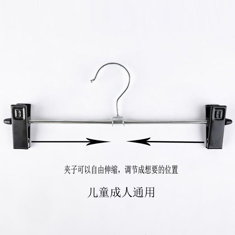 2025新款10个无痕金属加厚裤夹家用强力不锈钢裤夹服装店防滑衣架 - 图3