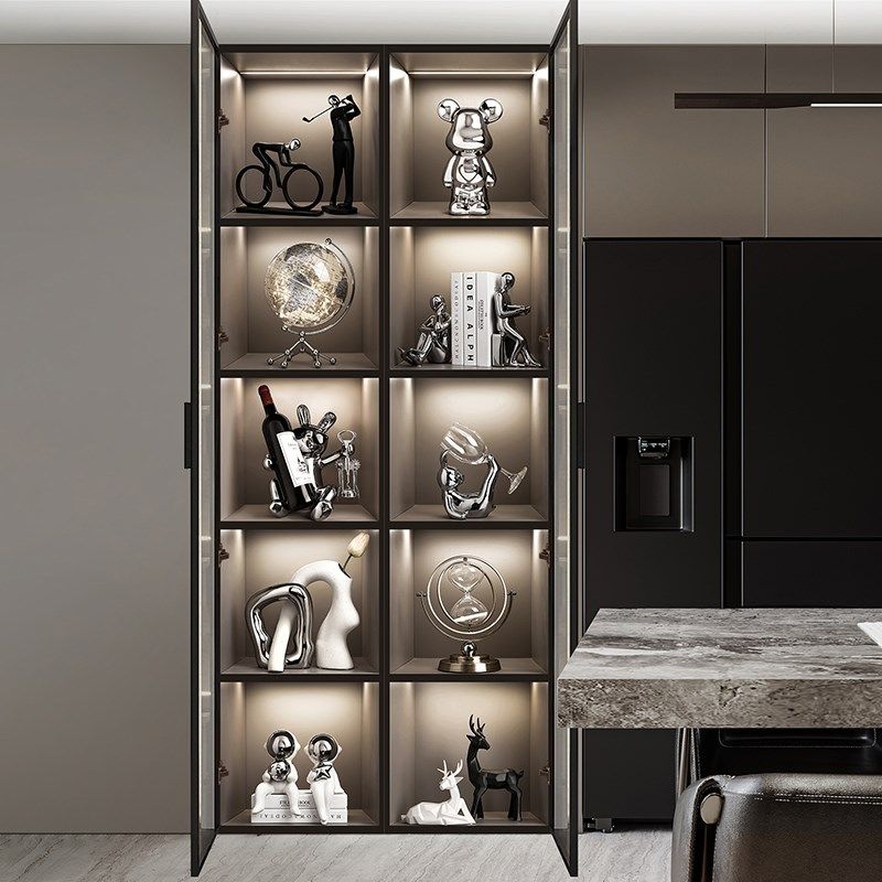 大平层酒柜装饰品摆件现代轻奢客厅家居玻璃柜高档陶瓷酒架工艺品,淘宝优惠券,粉丝福利购,淘宝优惠卷