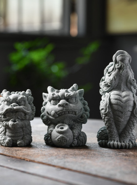 国潮可爱小麒麟线香插茶宠摆件创意招财吉祥物香托香器桌面装饰品