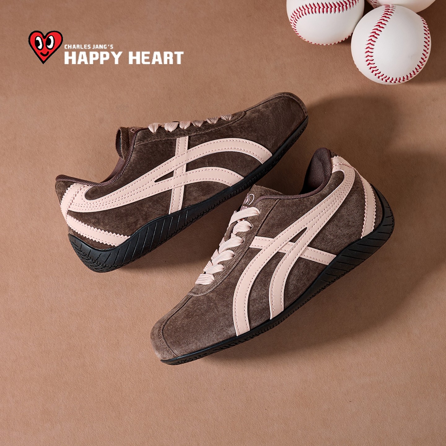查尔斯桃心德训鞋女2026新款春冬赛车运动鞋女鞋阿甘鞋子软底棕色,淘宝优惠券,粉丝福利购,淘宝优惠卷