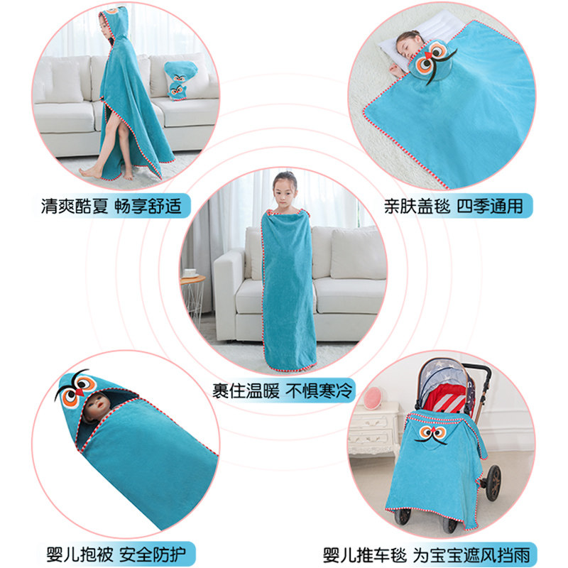 儿童浴巾斗篷浴袍带帽比纯棉吸水速干不掉毛女可穿男宝宝洗澡毛巾,淘宝优惠券,粉丝福利购,淘宝优惠卷