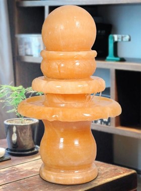 透光流水球中号圆球转动球石材假山D流水喷泉摆件装饰客厅开业礼