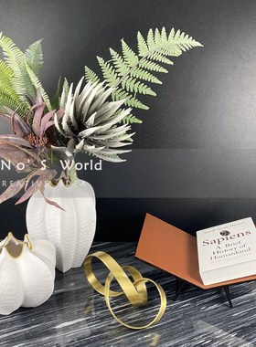 现代轻奢摆件组合杨桃花瓶山峰马样板间客厅书房抽象艺术软装饰品