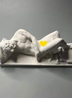 北欧简约复古艺术石膏像人物雕塑酒柜玄关装饰摆件美术教具礼物