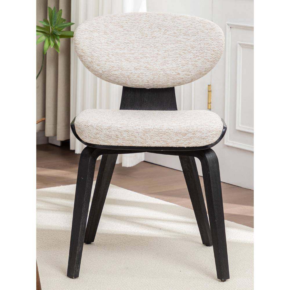 轻奢中古极简风实木餐椅家用意式小户型单人休闲沙发椅餐桌椅子,淘宝优惠券,粉丝福利购,淘宝优惠卷