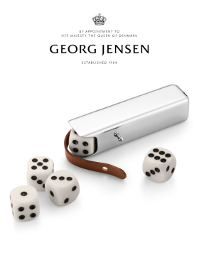 新婚礼物GeorgJensen乔治杰生SKY旅行骰子套组北欧装饰桌面摆件