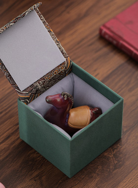 稀缺质感生肖马摆件中式禅意玄关办公茶桌酒柜精品马工艺品装饰