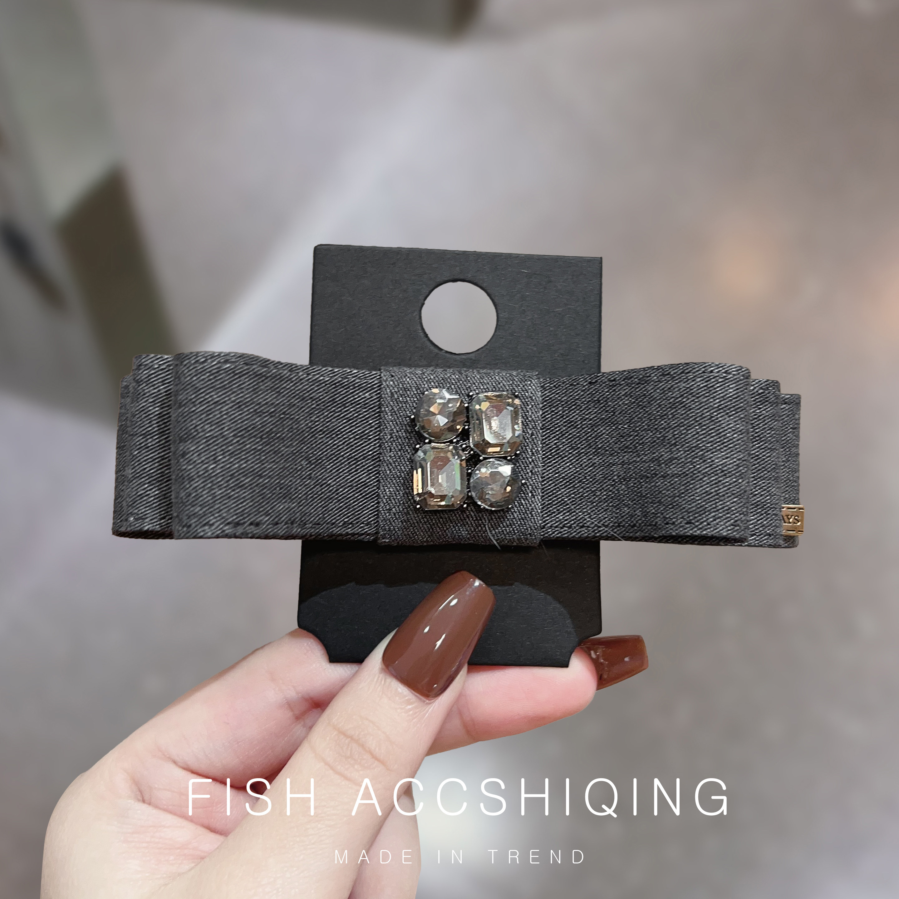 小众高级感镶钻蝴蝶结发夹简约气质边夹刘海夹韩国弹簧夹网红发饰,淘宝优惠券,粉丝福利购,淘宝优惠卷