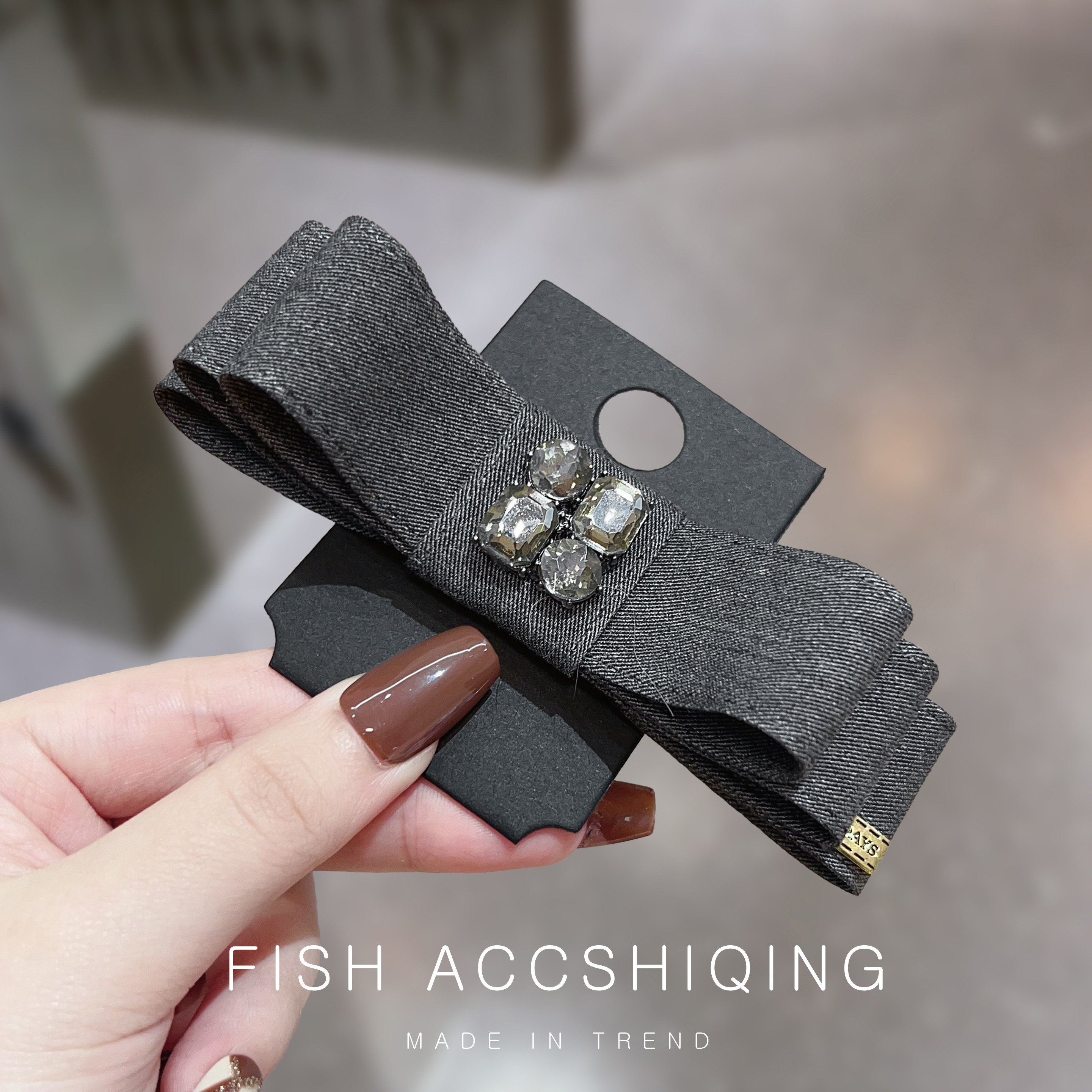 小众高级感镶钻蝴蝶结发夹简约气质边夹刘海夹韩国弹簧夹网红发饰,淘宝优惠券,粉丝福利购,淘宝优惠卷