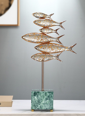 年年有余锦鲤壁龛摆件创意高级感家居玄关电视柜装饰品风生水起