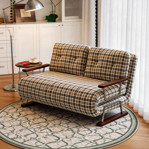 百瑟 可折叠布艺沙发床公寓客厅两用小户型单双人小沙发书房沙发 - 图3